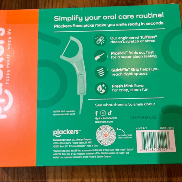 Plackers Dental Floss Picks Micro Line Fresh Mint (600 Count). - Picture 5 of 5